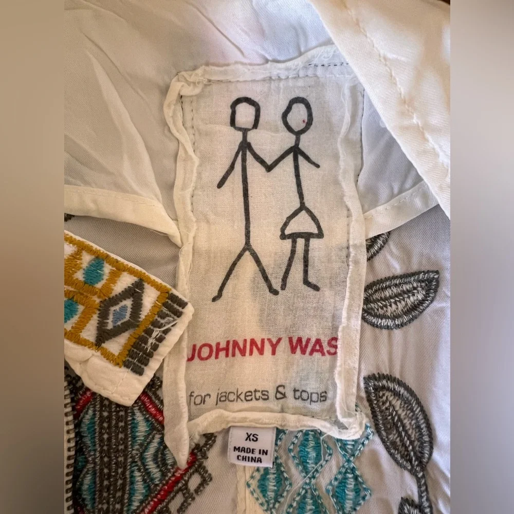 Johnny Was Milton Floral Zip Up Embroidered Lightweight Jacket Size XS - Picture 9 of 15